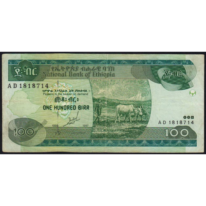 Ethiopie - Pick 50a - 100 birr - Série AD - 1997 - Etat : TTB