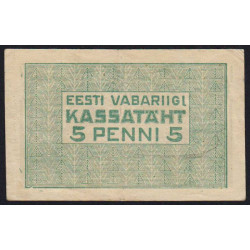 Estonie - Pick 39a - 5 penni - 1920 - Etat : TTB+