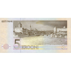 Estonie - Pick 71b - 5 krooni - Série AZ - 1992 (1994) - Etat : NEUF