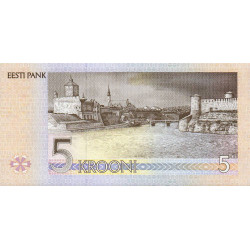 Estonie - Pick 76 - 5 krooni - Série BU - 1994 (1997) - Etat : NEUF