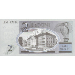 Estonie - Pick 85b - 2 krooni - Série CJ - 2007 - Etat : NEUF