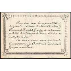 Quimper et Brest - Pirot 104-9 - 2 francs - Série C - 1917 - Etat : SUP