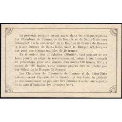 Rennes et Saint-Malo - Pirot 105-17 - 50 centimes - Série C - 25/08/1915 - Etat : SUP+ à SPL