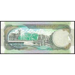 Barbade - Pick 61 - 5 dollars - Série G33- 2000 - Etat : TTB-