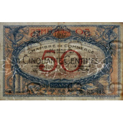 Roanne - Pirot 106-15 - 50 centimes - Série A 15 - 18/07/1917 - Etat : TTB