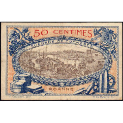 Roanne - Pirot 106-16 - 50 centimes - Série B 20 - 18/07/1917 - Etat : TTB