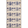 Feuille de 10 billets de 5 vaillants - 1ère série /C - 1943 - Etat : pr.NEUF