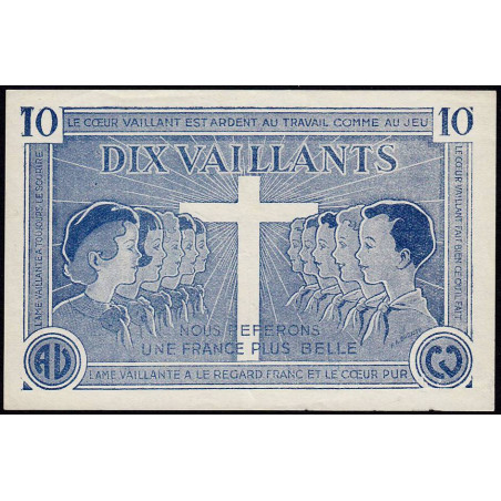 Billet de 10 vaillants - 1ère série /C - 1935-1945 - Etat : SUP