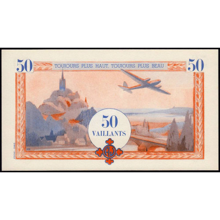 Billet de 50 vaillants - 4ème série /A - 1938-1943 - Etat : NEUF