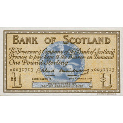 Ecosse - Pick 100c_1 - 1 pound sterling - 27/08/1958 - Etat : SPL+