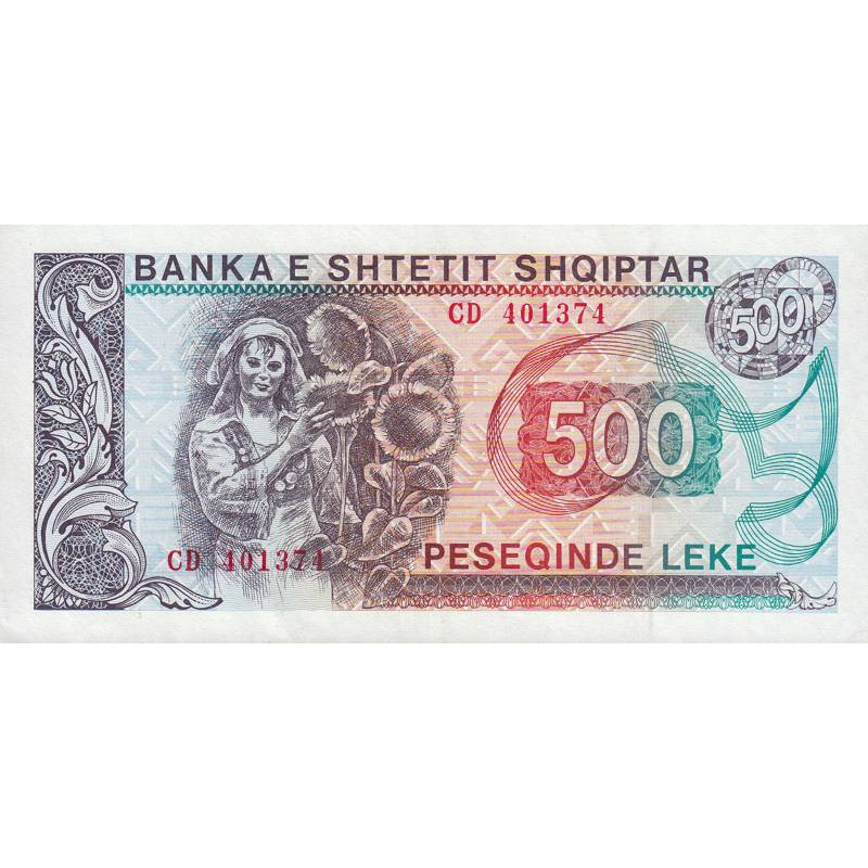 Albanie - Pick 48a - 500 lekë - Série CD - 1991 - Etat : SPL