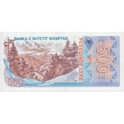 Albanie - Pick 48a - 500 lekë - Série CD - 1991 - Etat : SPL