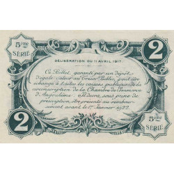 Angoulême - Pirot 9-38 - 2 francs - 5ème série - 11/04/1917 - Etat : SPL
