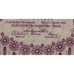 Autriche - Pick 76 - 20 kronen - 02/01/1922 - Etat : pr.NEUF