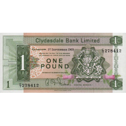 Ecosse - Pick 202 - 1 pound - 01/09/1969 - Etat : NEUF