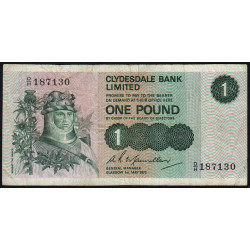 Ecosse - Pick 204b - 1 pound - 01/05/1972 - Etat : TB+