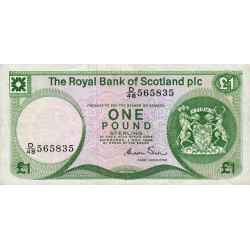 Ecosse - Pick 341Aa - 1 pound sterling - 01/05/1986 - Etat : TTB