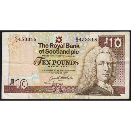 Ecosse - Pick 353a_2 - 10 pounds sterling - Série C/6 - 24/02/1993 - Etat : TB+