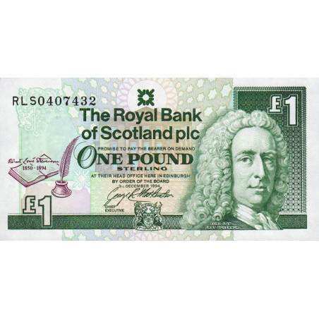 Ecosse - Pick 358 - 1 pound sterling - Série RLS - 3/12/1994 - Commémoratif - Etat : NEUF