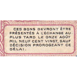 Cette (Sète) - Pirot 41-5 - 1 franc - Série 114 - 11/08/1915 - Etat : TTB