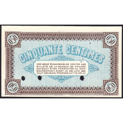 Chalon-sur-Saône - Pirot 42-2 - 50 centimes - Série 210 - 27/06/1916 - Spécimen - Etat : SUP+