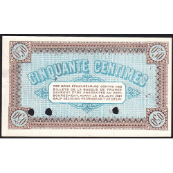 Chalon-sur-Saône, Autun, Louhans - Pirot 42-2 - 50 centimes - Série 219 - 27/06/1916 - Spécimen - Etat : SUP+