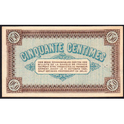 Chalon-sur-Saône, Autun... - Pirot 42-9 - 50 centimes - Sans série - 27/06/1916 - Annulé - Etat : SUP