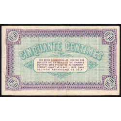Chalon-sur-Saône, Autun, Louhans - Pirot 42-24 - 50 centimes - Série F 374 - 08/04/1920 - Etat : TTB+