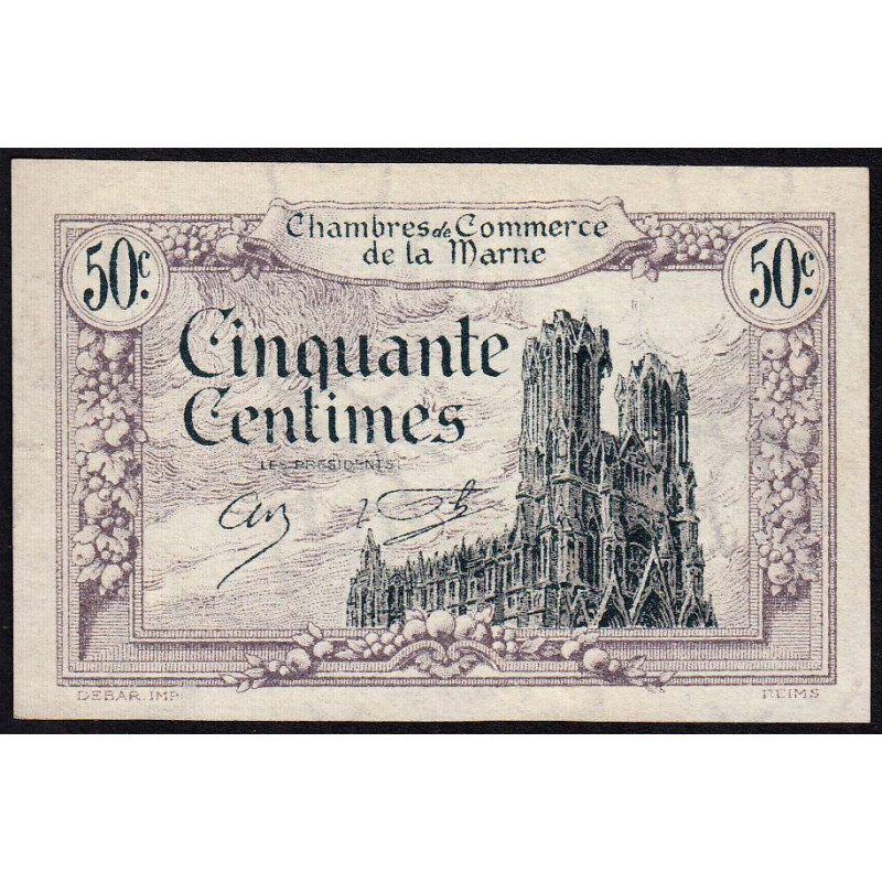 Châlons-sur-Marne, Epernay, Reims - Pirot 43-1 - 50 centimes - 10/10/1920 - Etat : SPL