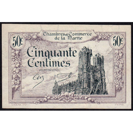 Châlons-sur-Marne, Epernay, Reims - Pirot 43-1 - 50 centimes - 10/10/1920 - Etat : SPL