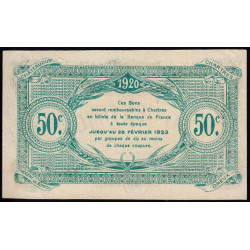 Chartres (Eure-et-Loir) - Pirot 45-9 - 50 centimes - 03/1920 - Etat : SUP+