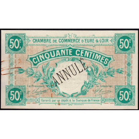 Chartres (Eure-et-Loir) - Pirot 45-2 - 50 centimes - 01/10/1915 - Annulé - Etat : SUP