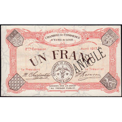 Chartres (Eure-et-Loir) - Pirot 45-8 - 1 franc - 04/1917 - Annulé - Etat : SPL+