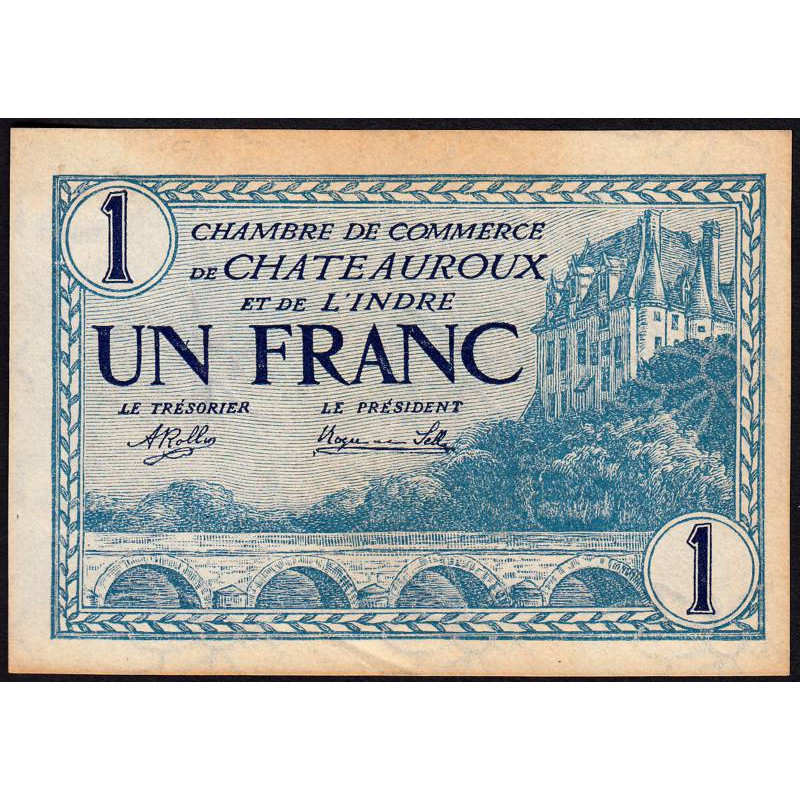 Chateauroux (Indre) - Pirot 46-26 - 1 franc - 11/08/1920 - Etat : SUP+