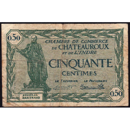 Chateauroux (Indre) - Pirot 46-28 - 50 centimes - Série A - 03/02/1922 - Etat : TB-
