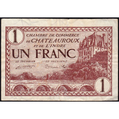 Chateauroux (Indre) - Pirot 46-30 - 1 franc - Série D - 03/02/1922 - Etat : TTB