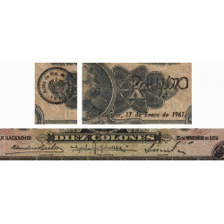 El Salvador - Pick 99 - 10 colones - Série ZB - 25/11/1959 - Etat : TB-