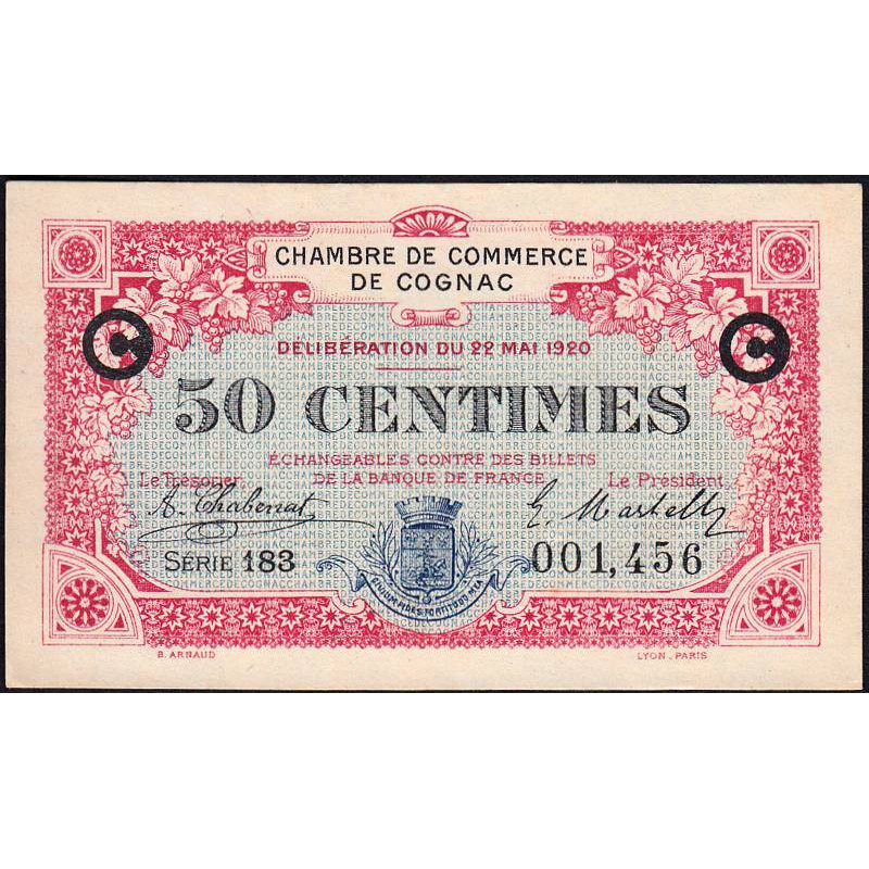 Cognac - Pirot 49-9 - 50 centimes - Série 183 - 22/05/1920 - Etat : SPL