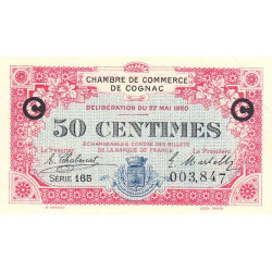 Cognac - Pirot 49-9 - 50 centimes - Série 165 - 22/05/1920 - Etat : SUP