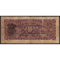 El Salvador - Pick S 163b - 10 pesos - Série A - 25/01/1908 - Etat : B+