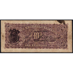 El Salvador - Pick S 163b - 10 pesos - Série A - 25/01/1908 - Etat : B+