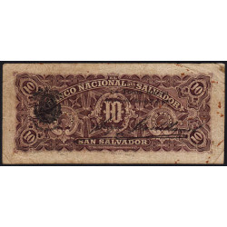 El Salvador - Pick S 163b - 10 pesos - Série A - 13/01/1911 - Etat : B+