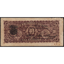 El Salvador - Pick S 163b - 10 pesos - Série A - 13/01/1911 - Etat : B+