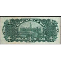 Canada - Pick 27b_1 - 1 dollar - Série L - 03/01/1911 - Etat : TB+ à TTB