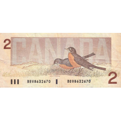 Canada - Pick 94b_1 - 2 dollars - Série BBV - 1986 (1988) - Etat : TB