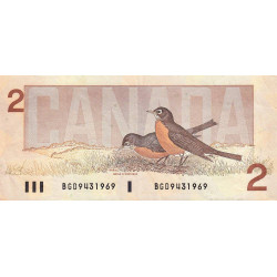 Canada - Pick 94b_1 - 2 dollars - Série BGD - 1986 (1988) - Etat : TB+