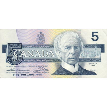 Canada - Pick 95b - 5 dollars - Série FNB - 1986 (1990) - Etat : TTB