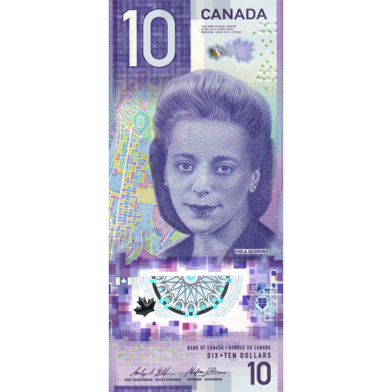 Canada - Pick 113a - 10 dollars - Série FTY - 2018 - Polymère - Etat : NEUF