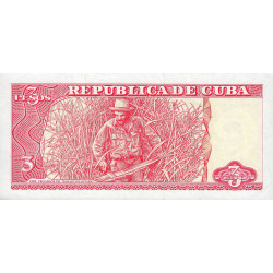 Cuba - Pick 127a - 3 pesos - Série FA-05 - 2004 - Etat : SUP