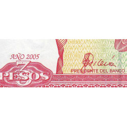 Cuba - Pick 127b - 3 pesos - Série FB 14 - 2005 - Etat : NEUF